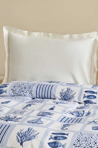 Karaca Home Lauren %100 Pamuk Çift Kişilik Tek Pike İndigo 200.22.14.0483