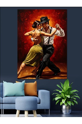 Aşkın Dansı Tango Portresi Dekoratif Kanvas - Mdf Ahşap Tablo
