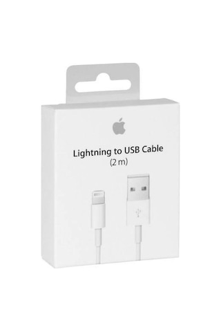 İphone Şarj Kablosu 2 Metre Md819zm/a İphone 5-6-7-8-x Senalstore - Mat Siyah