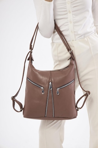 Derinss Leather Derinss Dkb501 Hakiki Deri Kadın Kahverengi Sırt Ve Omuz Çantası 001