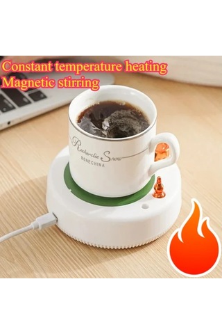 Elmpaly Yeşil 55 C Sabit Sıcaklık Manyetik Karıştırmalı Usb Isıtıcı