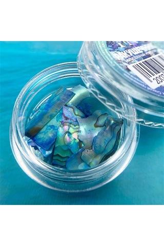 Doğal Deniz Kabuğu Mavi 1 Gr - Deniz Esintili Nail Art Tırnak Süsü