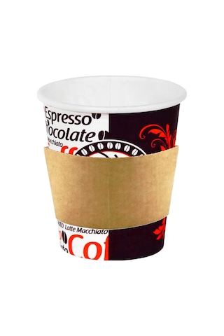 8 Oz Tutamaçlı Karton Bardak Sleeve Kahve Bardağı 250 ml - 150'li