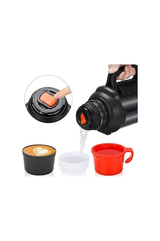 Kampcı Paslanmaz Çelik Termos 4 Litre 48 Saat Sıcak-soğuk Black 9009 Siyah