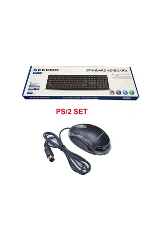 Ps2 Girişli Klavye Mouse Set Eski Yuvarlak Tip Ps2 Mouse Klavye Seti Optik