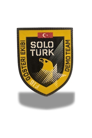 Single Sword Solotürk Gösteri Ekibi Plastik Arma Patch 7,5 X 9,5 Cm, Arkası Cırtlı Diğer