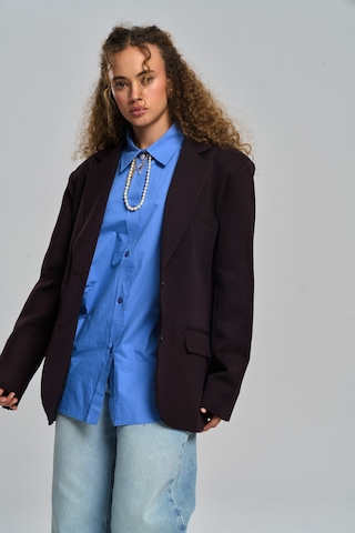 Mai Studios Co. Emma Dikiş Detaylı Acı Kahve Blazer Kahve
