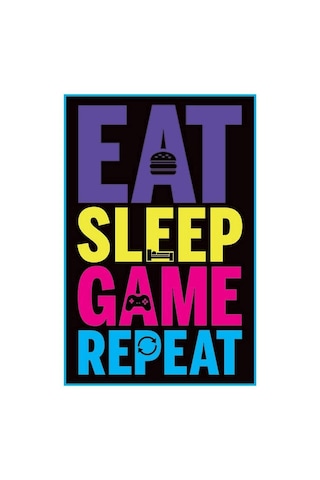 Grindstore Maxi Poster Eat, Sleep, Game, Repeat Gaming Sku: Smgstk2b9ce1367f