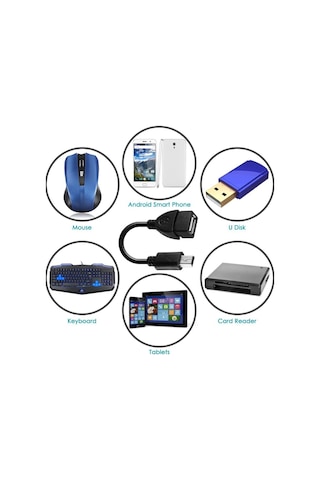 Mini USB-USB Dönüştürücü Tablet için OTG Kablo Android Çevirici