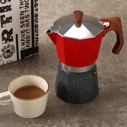 Talian Tarzı Moka Pot Türk Cezve Sekizgen El Yapımı Alüminyum Pot Kahve Eşyaları Kahve Tencereler