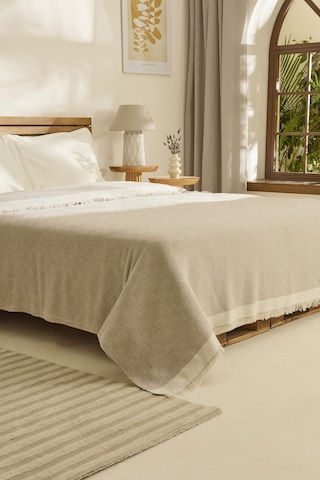 Kaşmir Home Frida Çift Kişilik Pike Bej Bej