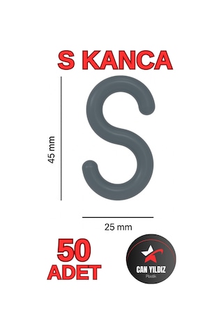 50 Adet Siyah Plastik Askı S Kanca Mutfak Ve Banyo İçin Aksesuar S Kanca Siyah