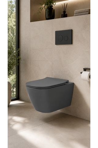 Asma Klozet - Kapak Dahil T461458 Gri