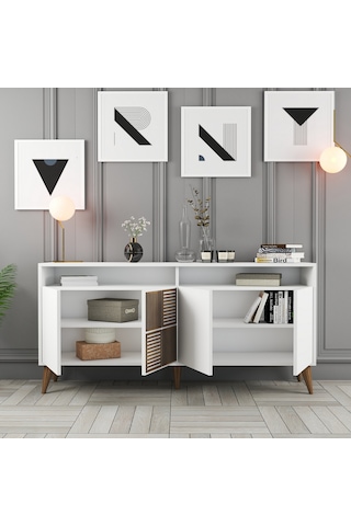 Milan 160cm Konsol - Beyaz / Beyaz