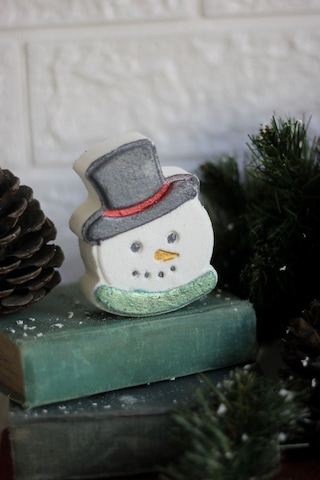 Christmas Bath Bomb /köpüren Kardan Adam Banyo Topu / Nem Bombası 2 Adet 120 Gr