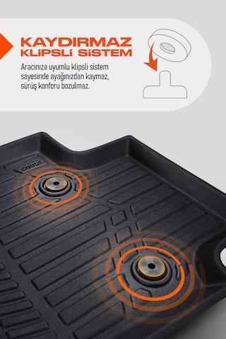 Siyah Volkswagen Tıguan 2024 Sonrası Uyumlu 4d Havuzlu Paspas Takımı