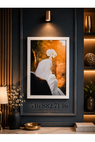 Kişiye Özel 26x40 Cm Beyaz Çerçeveli Kanvas Tablo-fotoğraflı Duvar Tablosu
