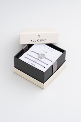 So Chic Anne Ve Çocukları 18 Ayar Beyaz Altın Kaplama Gümüş Bileklik Beyaz