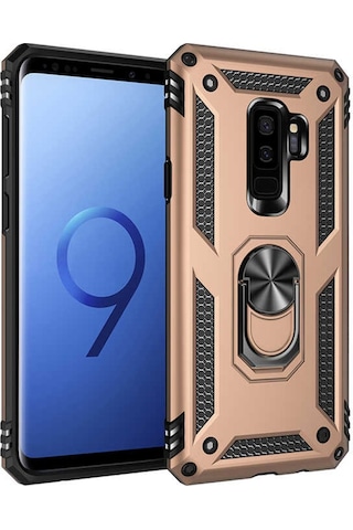 Galaxy S9 Plus Kilif Zore Vega Yüzüklü Standli Zirh Kilif 556703163