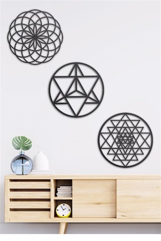 Merkaba Torus Sri Yantra - Metal Dekor Set