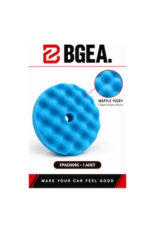 Bgea Waffle Mavi Polisaj Süngeri 5 İnç 125 Mm Cırtlı Pasta Cila Pedi 1 Adet Fpad9095