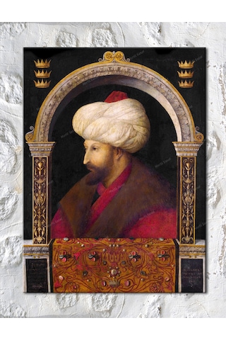 Fatih Sultan Mehmet Han Osmanlı Kanvas Tablo 80 x 120