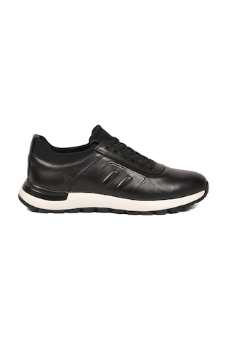 Voyager Erkek Siyah Hakiki Deri Casual Ayakkabı Bağcıklı Rahat Konfor Tabanlı Sneaker M294 M