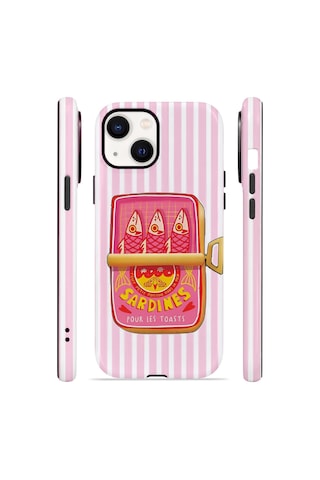Apple iPhone Uyumlu 15 Vorian Çift Katmanlı Magsafe Kılıf Sardine Club Pink