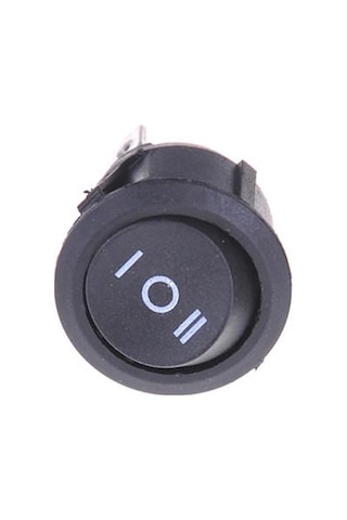 Robizstore-Yuvarlak 3 Pin Anahtar Rocker Switch Mini Buton Siyah 3 Durumlu