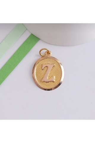Özden Kuyumcusu 14 Ayar Altın Vintage Oval Z Harf Kolye Ucu