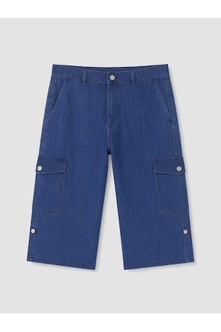 Lcw Jeans İndigo Regular Fit Erkek Kargo Jean Şort