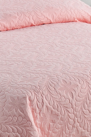 Tek Kişilik Düz Renk Kapitone Yatak Örtüsü, Sade Ve Şık Görünüm 175 X 250cm Pudra