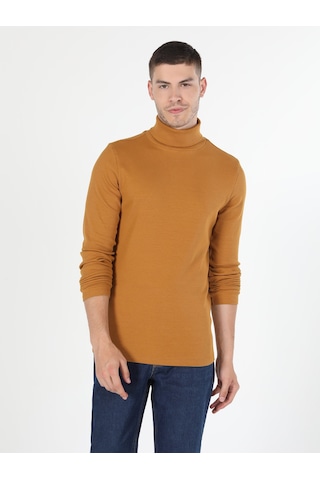 Colin'S Slim Fit Yarim Balikci Düz Sarı Erkek Uzun Kol Tişört Cl1049854_Q1.V1_Yls Sarı