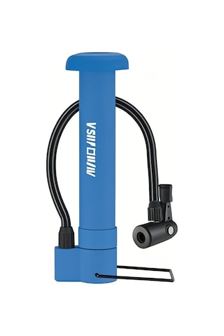 Yifomall Mavi Mini Bisiklet Pompa, Mtb Yolları İçin, Schrader Valfi, Futbol-basketbol-halka Şişirme, Hafif Ve Taşınabilir