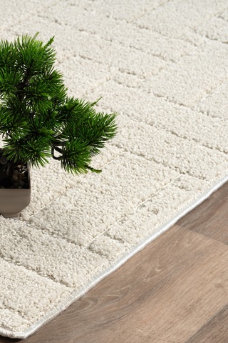 Raschel Carpet Kaymaz Taban Moopy Krem Bukleli Yumuşak Soft Dokuma Yolluk Halı Salon Halısı Lp1001a Krem Krem