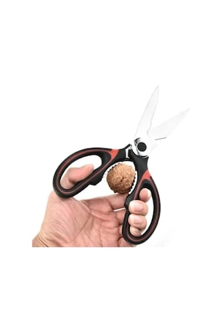Smartizi Profesyonel Mutfak Makası 21x9 Cm - Paslanmaz Çelik Çok Amaçlı Et Ve Tavuk Makası - Koruyucu Kılıflı