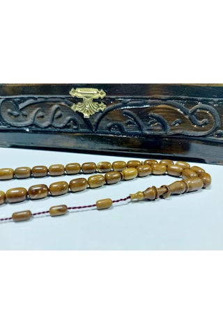Sadullah Usta Eseri Kapsül Kesimtek Halkalı İmame Doğal Kuka Tesbih... Ölçü : 8 X 12 Kahverengi