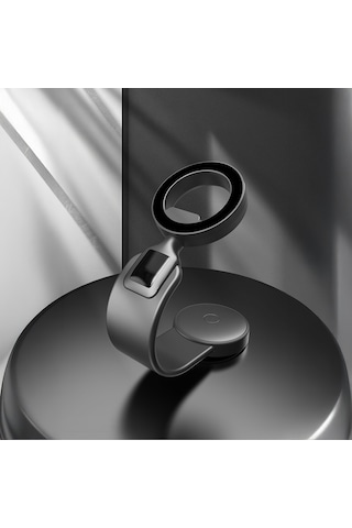 Lenyes Cr185 Magnetik Magsafe Uyumlu Bükülebilen Eğimi Ve Düz Zemin Araç Telefon Tutucu Siyah
