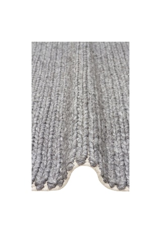 Eko Halı Jade Basketweave Grey Naturel Kazak Örgü Desenli El Dokuma Örgü Halı