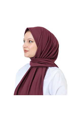 Şal Zarif Başörtüsü Eşarp Tesettür Giyim Uzun Abiyelik Vişne