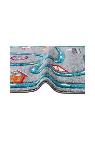 Eko Halı Eko Kids Kds 19 Grey Blue Hav Toz Vermez Çocuk Odası Halısı - 120x180 Gri