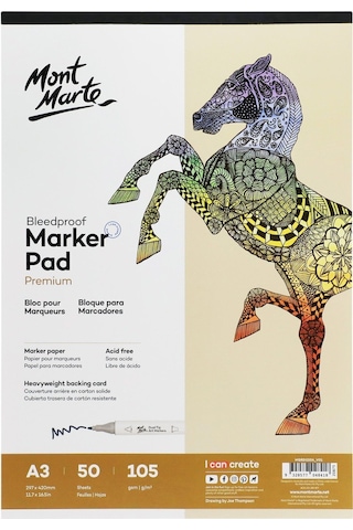 Mm Sızdırmaz Marker Pedi Premium 105gr A3 50 Sayfa Çok Renkli