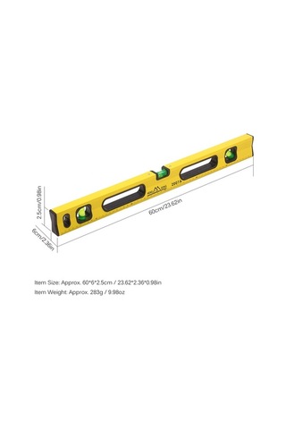 Tongxida 60cm Alüminyum Su Terazisi - Yüksek Hassasiyetli Ölçüm Aleti