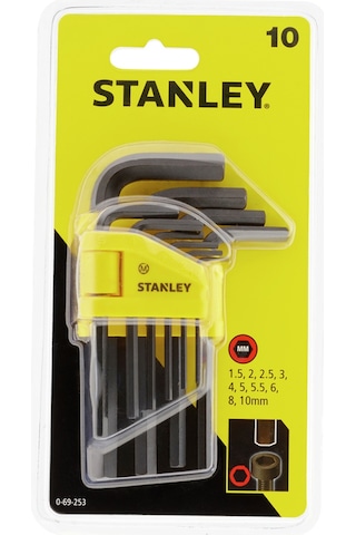 Stanley 0-69-253 Allen Anahtar Takımı 10 Parça (1.5-10)