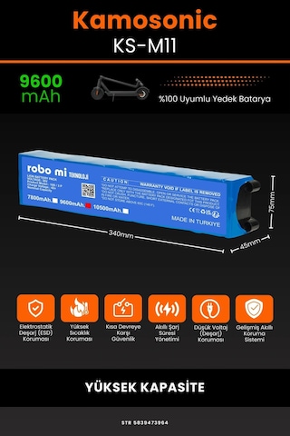 Kamosonic Ks-M11 / 36v 9600mAh Elektrikli Scooter Bataryası