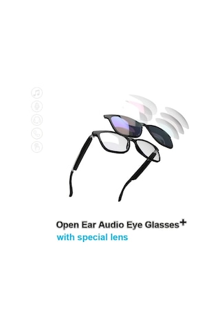 Honeybeeshop Astral Mavi Klipsli Akıllı Gözlük Sesli Arama Hıfı Ses Uv Koruyucu Cam Mikrofon Hoparlör Uzaktan Kumandalı Kamera