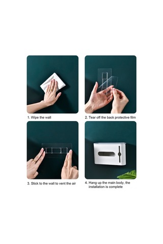 Ulzyvf Pratik Çöp Poşeti Dispanseri - Kendinden Yapışkanlı, Su Geçirmez, Mutfak & Banyo Mavi Mavi