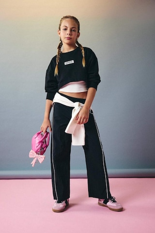 Defacto Kız Çocuk Wide Leg Esnek Bantlı Paça Paraşüt Pantolon E6186a825aubk27 Siyah