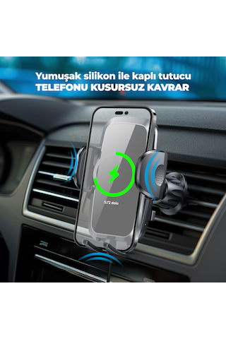 Woyax By Deji Kablosuz Şarjlı Kancalı Araç İçi Telefon Tutucu 15w