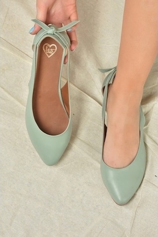 Fox Shoes Yeşil Kadın Babet H726324009 Yeşil